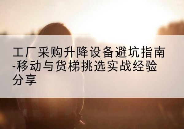 芦淞移动式升降机怎么选-工厂采购升降设备避坑指南-移动与货梯挑选实战经验分享