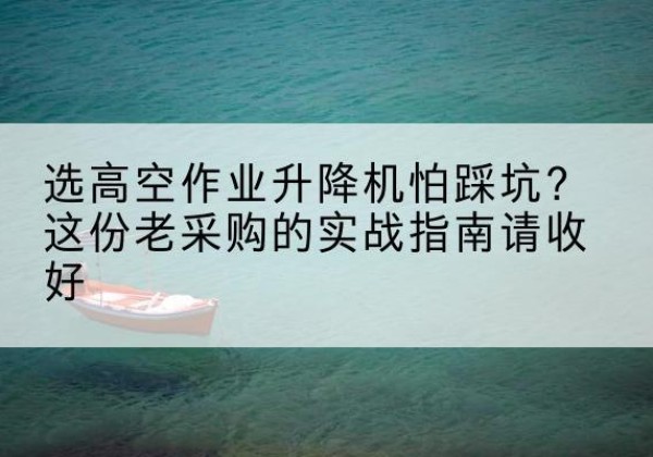 芦淞高空作业升降机厂家推荐-选高空作业升降机怕踩坑？这份老采购的实战指南请收好